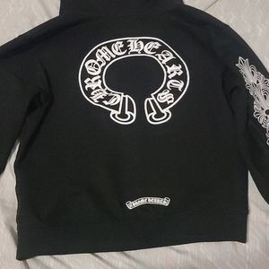 Black and white chrome hearts hoodie zip up
